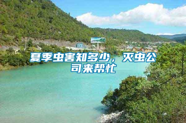 夏季蟲害知多少，滅蟲公司來幫忙