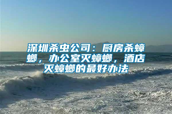 深圳殺蟲公司：廚房殺蟑螂，辦公室滅蟑螂，酒店滅蟑螂的最好辦法