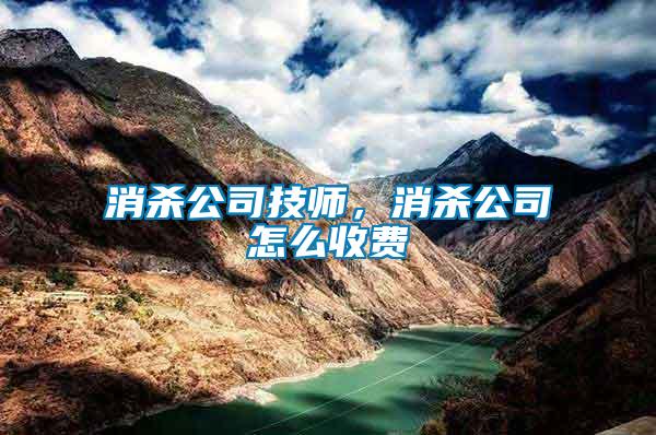 消殺公司技師，消殺公司怎么收費