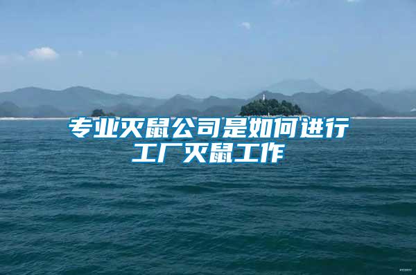 專業(yè)滅鼠公司是如何進行工廠滅鼠工作