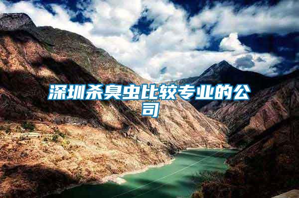 深圳殺臭蟲(chóng)比較專業(yè)的公司