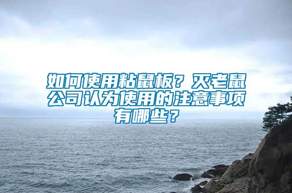 如何使用粘鼠板？滅老鼠公司認(rèn)為使用的注意事項有哪些？