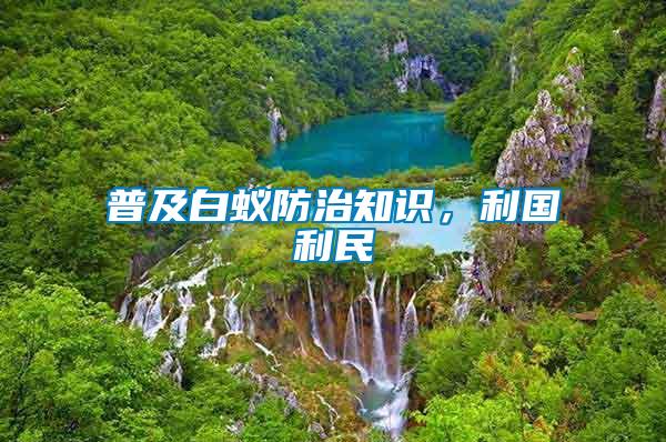普及白蟻防治知識，利國利民