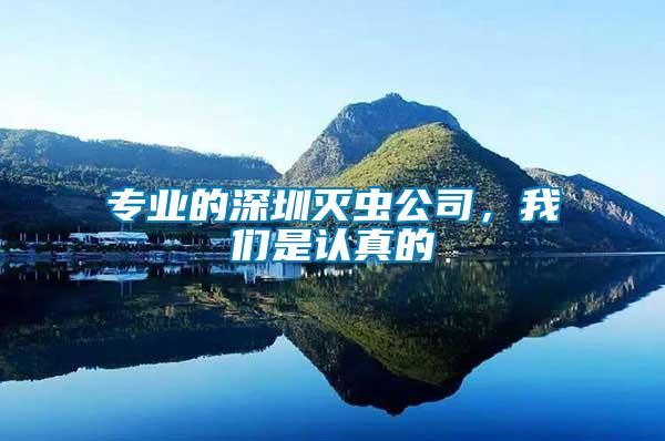 專業(yè)的深圳滅蟲公司，我們是認(rèn)真的