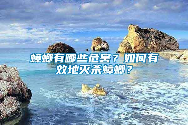 蟑螂有哪些危害？如何有效地滅殺蟑螂？