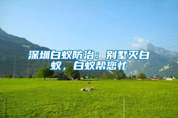 深圳白蟻防治：別墅滅白蟻，白蟻幫您忙