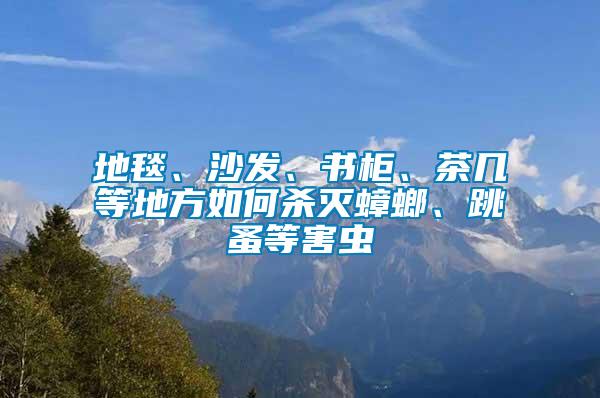 地毯、沙發(fā)、書(shū)柜、茶幾等地方如何殺滅蟑螂、跳蚤等害蟲(chóng)
