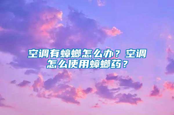 空調(diào)有蟑螂怎么辦？空調(diào)怎么使用蟑螂藥？