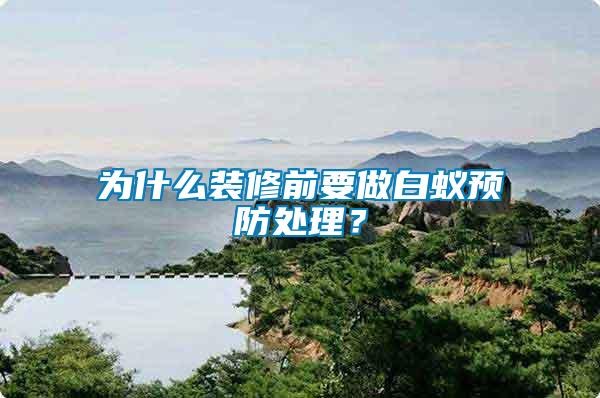 為什么裝修前要做白蟻預(yù)防處理？