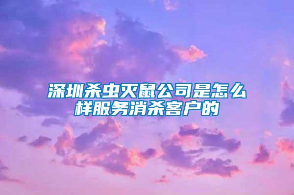 深圳殺蟲(chóng)滅鼠公司是怎么樣服務(wù)消殺客戶(hù)的