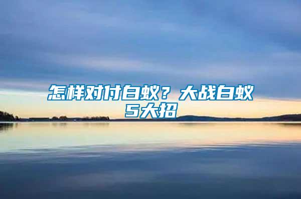 怎樣對(duì)付白蟻？大戰(zhàn)白蟻5大招
