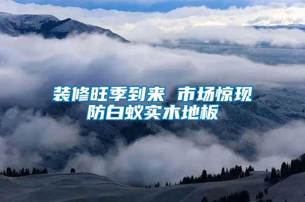 裝修旺季到來 市場驚現(xiàn)防白蟻實木地板