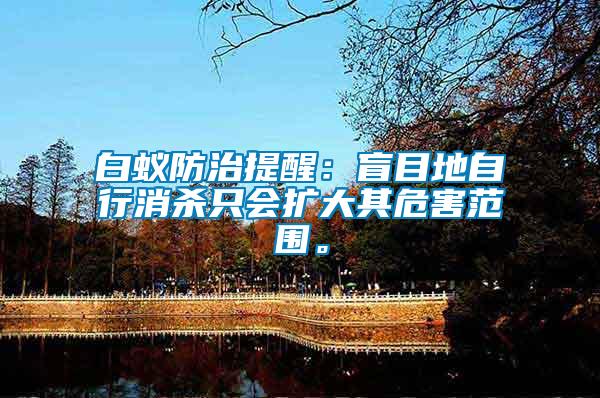白蟻防治提醒：盲目地自行消殺只會擴大其危害范圍。