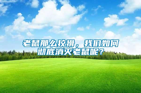 老鼠那么狡猾，我們?nèi)绾螐氐紫麥缋鲜竽兀?/></p>
             <p style=