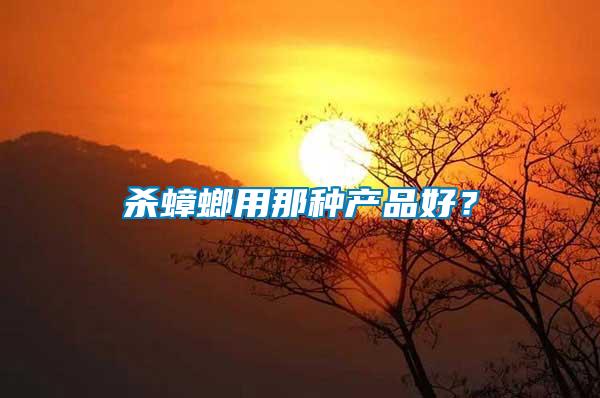 殺蟑螂用那種產品好？
