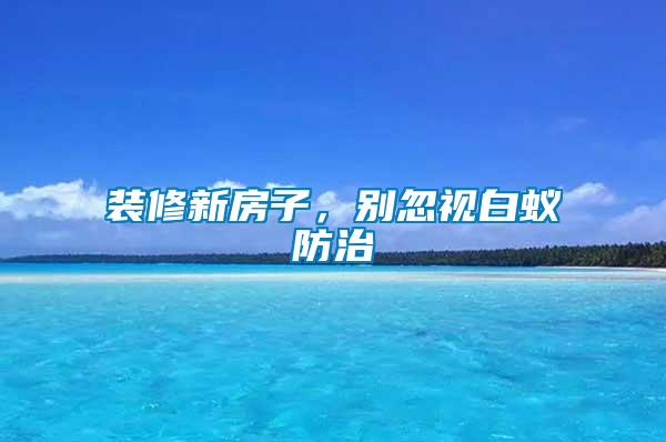 裝修新房子，別忽視白蟻防治
