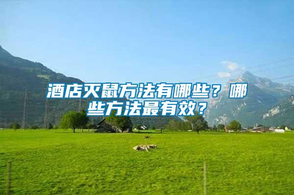 酒店滅鼠方法有哪些？哪些方法最有效？