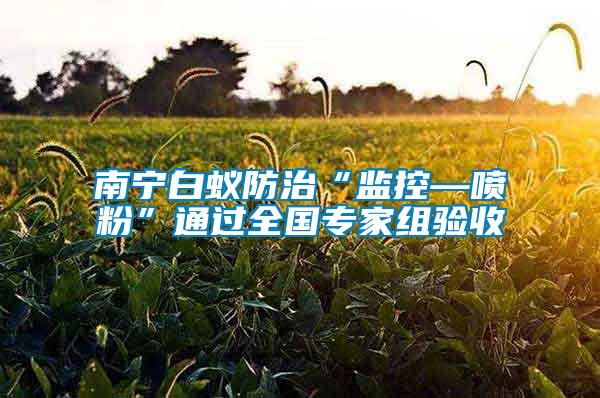 南寧白蟻防治“監(jiān)控—噴粉”通過全國(guó)專家組驗(yàn)收