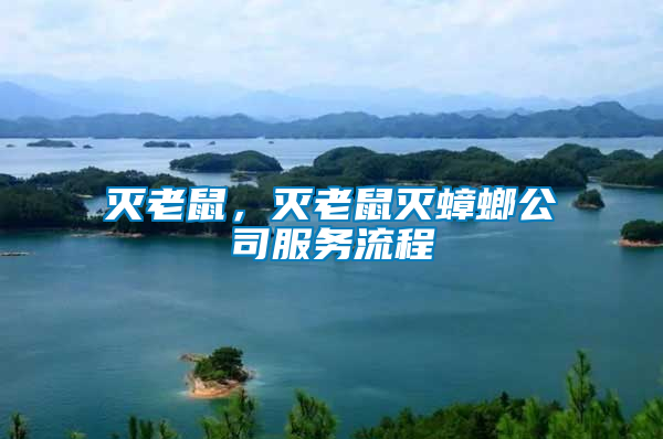 滅老鼠，滅老鼠滅蟑螂公司服務流程