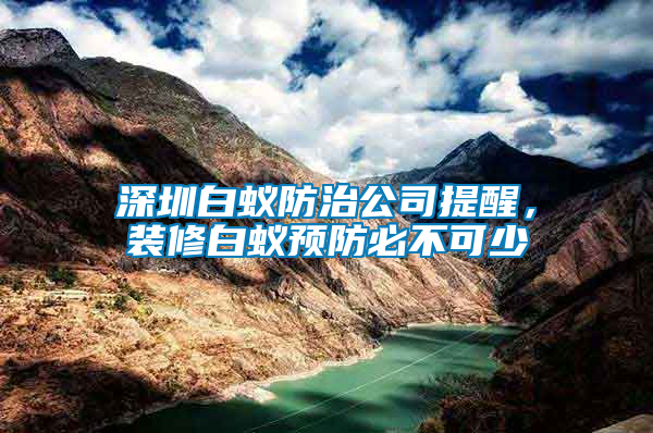 深圳白蟻防治公司提醒，裝修白蟻預防必不可少
